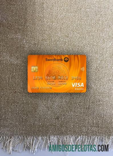 Letônia Swedbank Visa Electron Cartão Photolook Front amostra